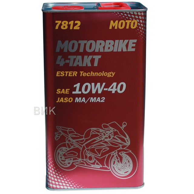 фото 7812 mannol 4-takt motorbike 10w-40 1 л. (metal) синт. моторное масло