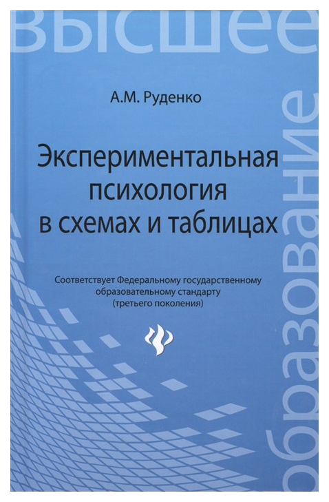 

Экспериментальная психология в схемах и таблицах: учебное пособие