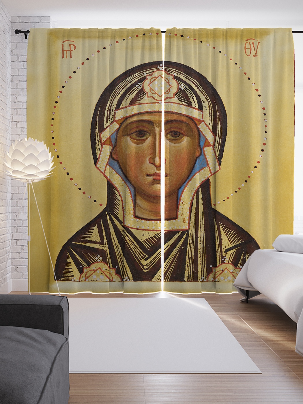 

Шторы с фотопечатью "Икона" из сатена, 290х265 см