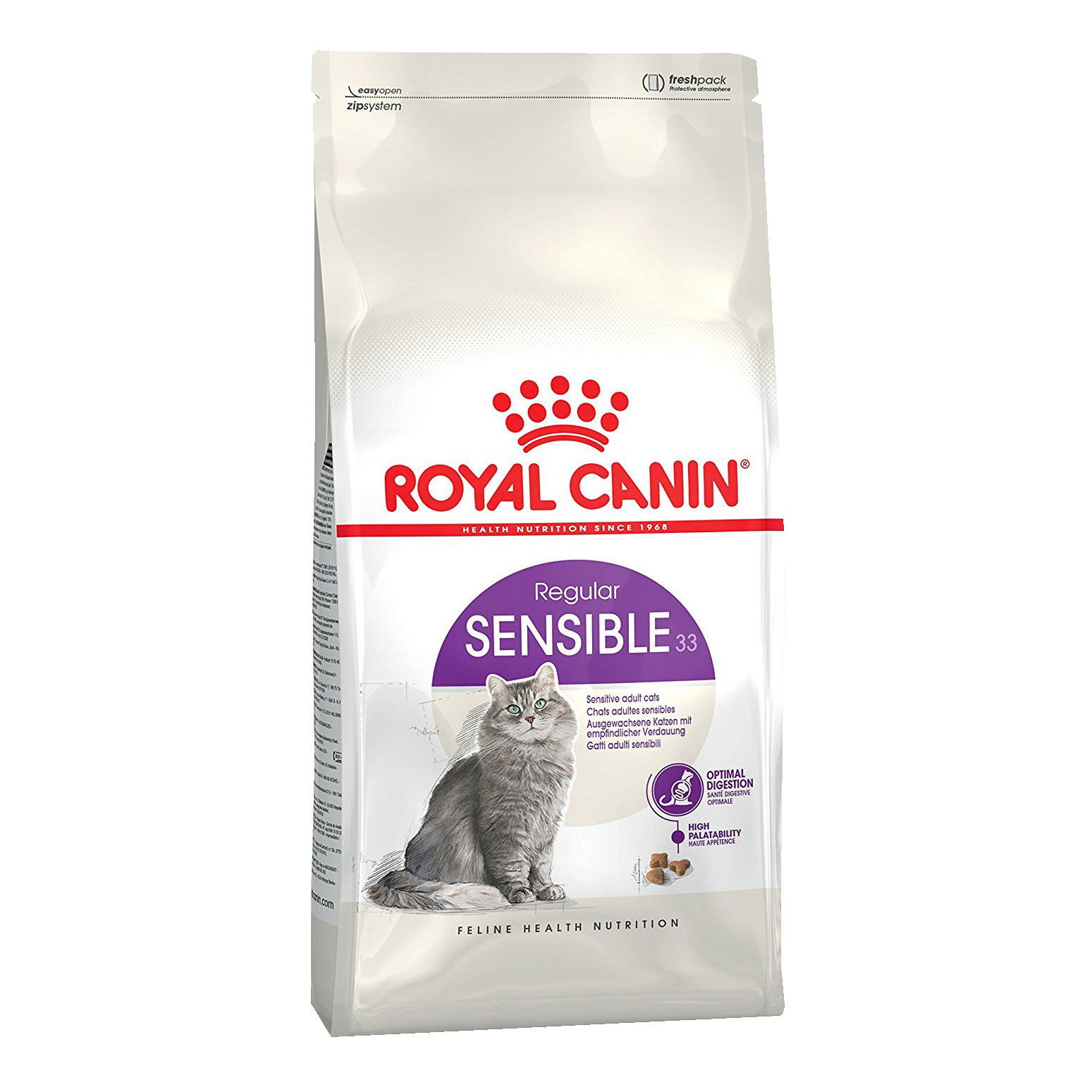 фото Сухой корм для кошек royal canin sensible 33, при чувствительном пищеварении, 2кг