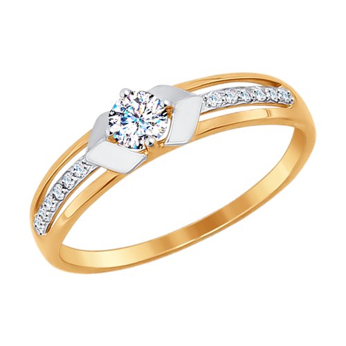 

Кольцо из золота р. 19 SOKOLOV 017297, фианит, 017297