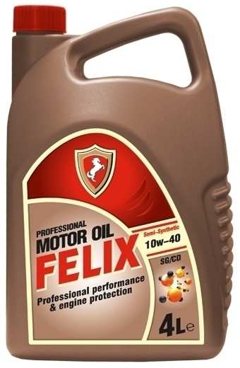 фото Felix моторное масло полусинтетическое felix semi-synthetic 10w-40 4л sg/cd