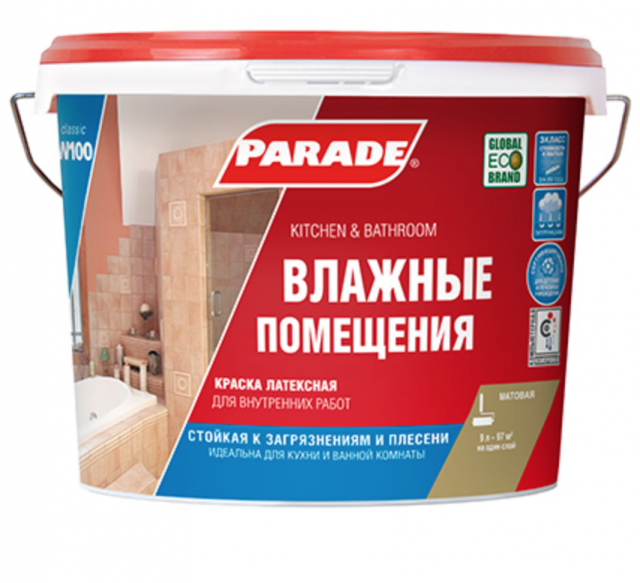 Краска Parade W100, база A, 9 л