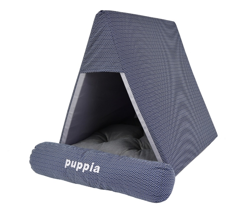 

Домик для кошек и собак Puppia Wave Check, синий, 50х45х38 см, Wave Check