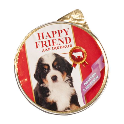 фото Консервы для щенков happy friend, паштет с ягнёнком, 16шт, 125г