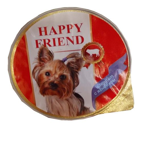 фото Консервы для собак happy friend, паштет с ягнёнком, 16шт, 125г