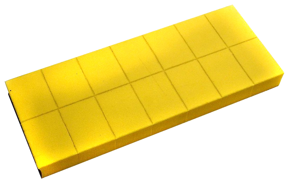 Баф-мини ruNail универсальный, 100/180, 14 шт. Желтый бумага силиконизированная горох желтый для выпечки 0 38 х 5 м