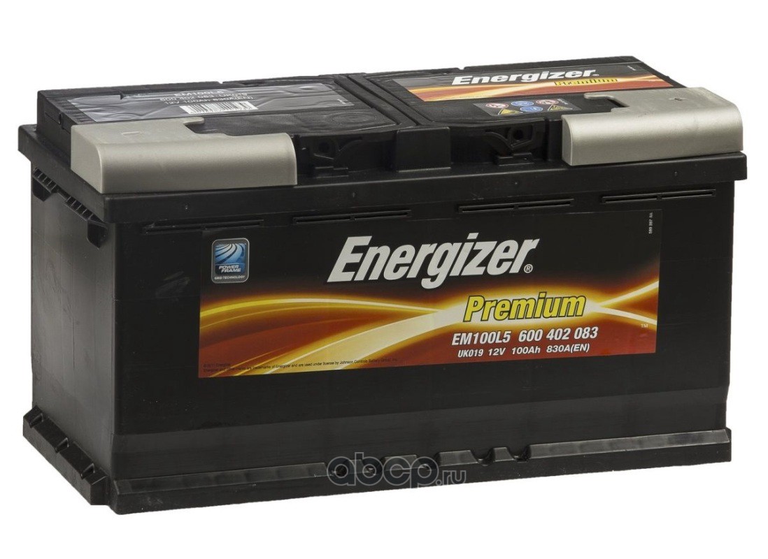 

Аккумулятор легковой "ENERGIZER" Premium 100Ач о/п 600 402 083 L5