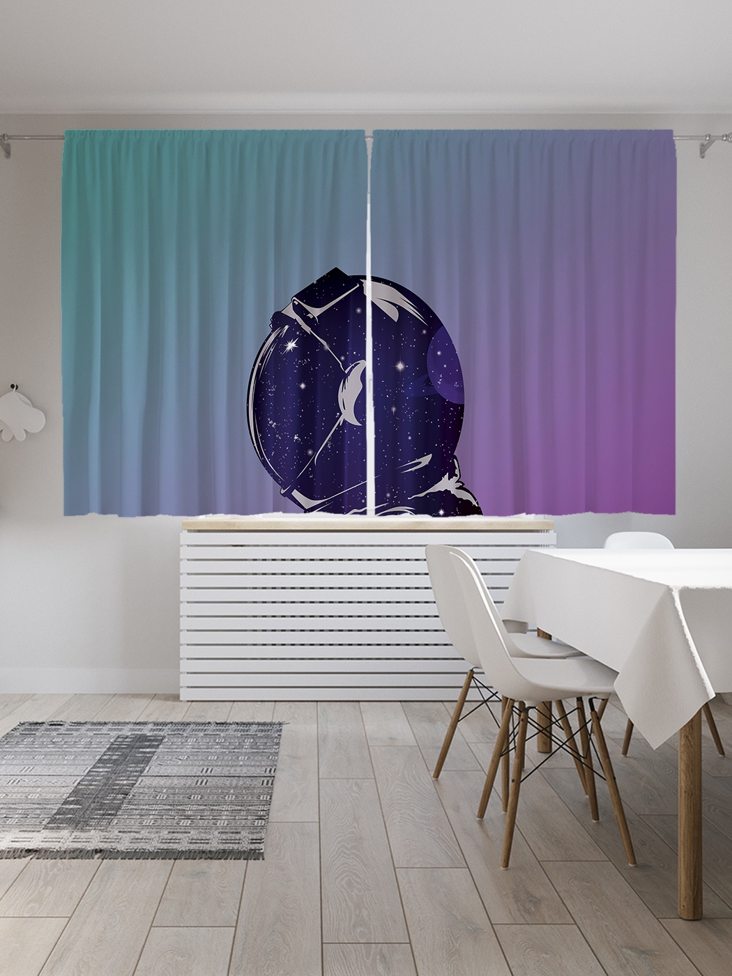 

Шторы с фотопечатью "В открытом космосе" из сатена, 290х180 см