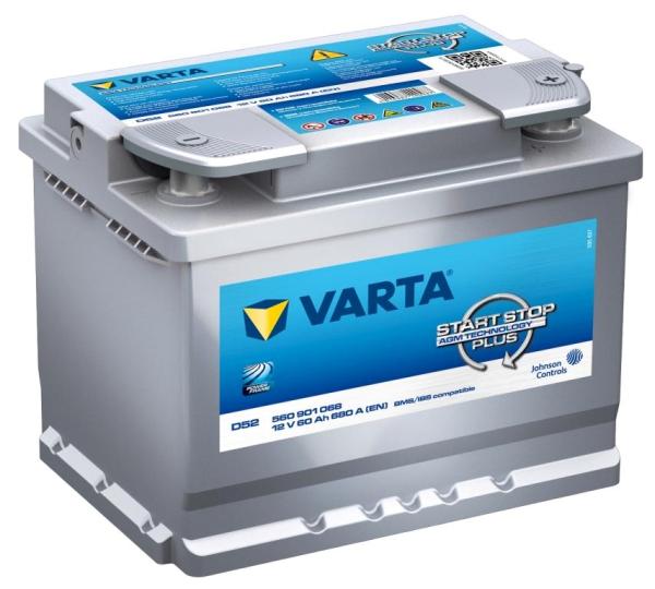 

Аккумулятор легковой "VARTA" Start-Stop Plus.AGM D52 (60Ач о/п) 560 901 068