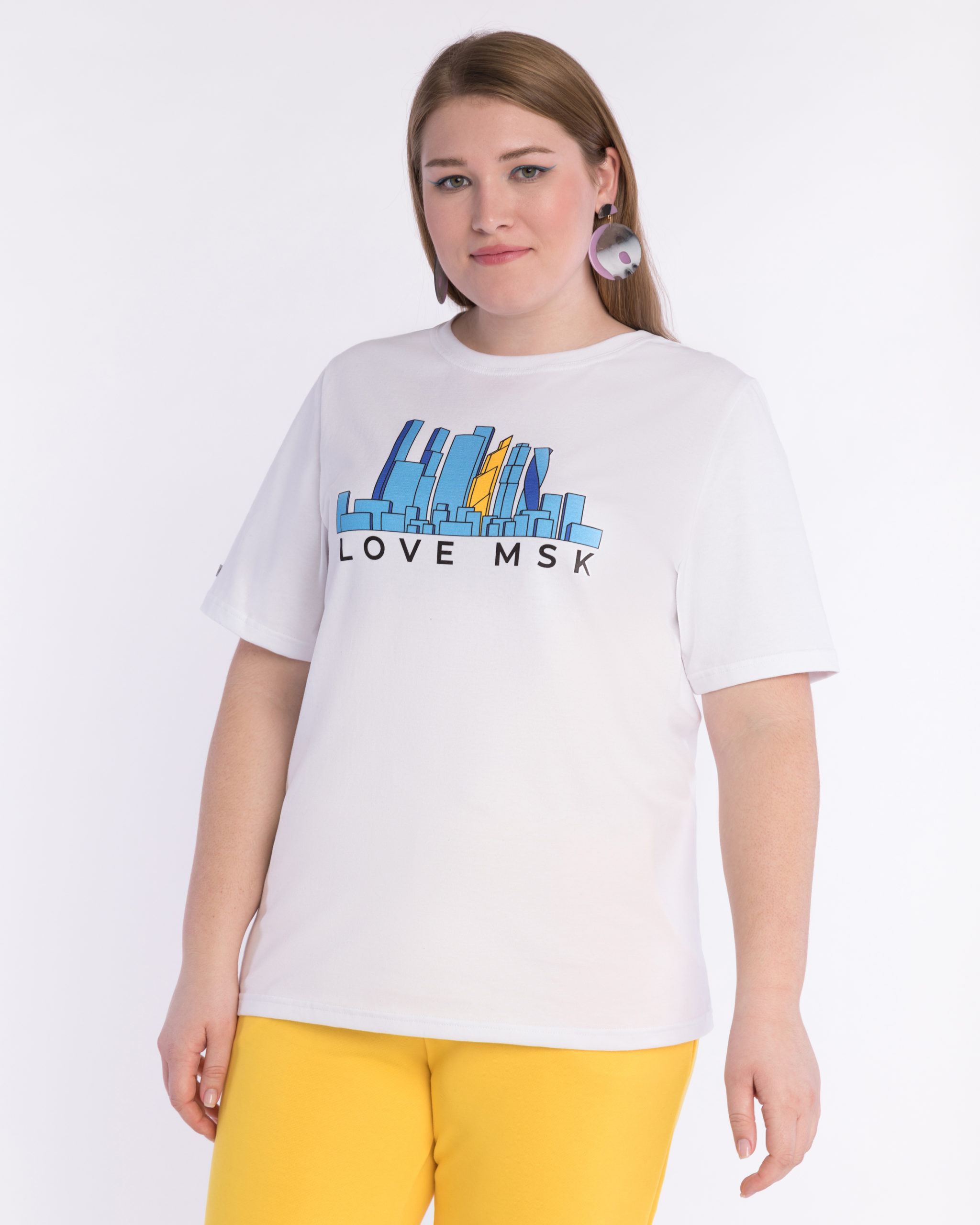 фото Футболка женская barmariska love msk белая 2xl