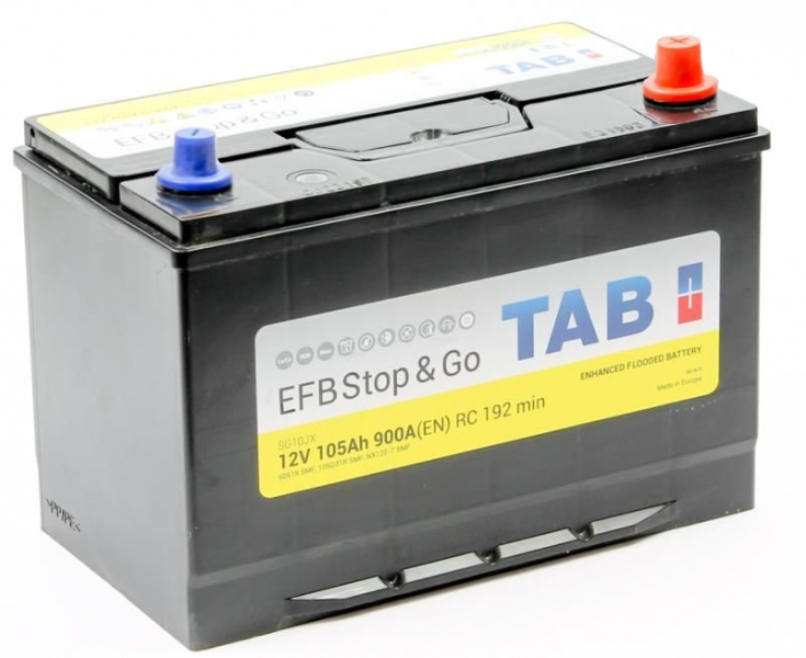 фото Аккумулятор легковой "tab" efb stop&go jis 105ач о/п tab batteries