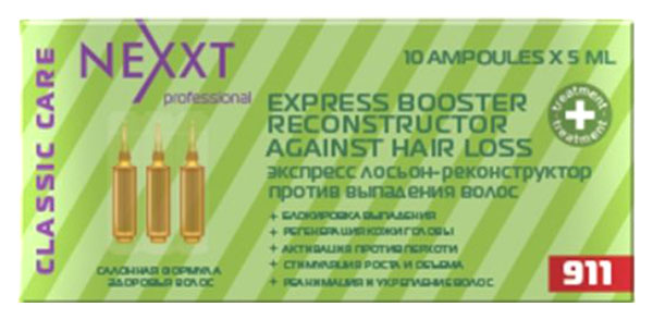 фото Экспресс-лосьон nexxt professional reconstruction against hair loss 10*5 мл