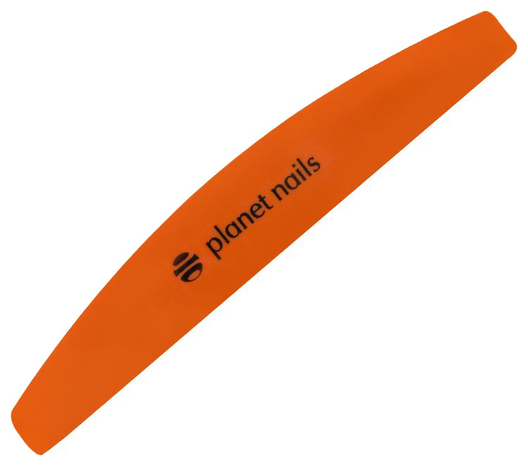 Пилка-основа Planet Nails пластиковая, широкая, полукруглая, оранжевая, 18 см hairway пилка широкая полукруглая белая 80 80