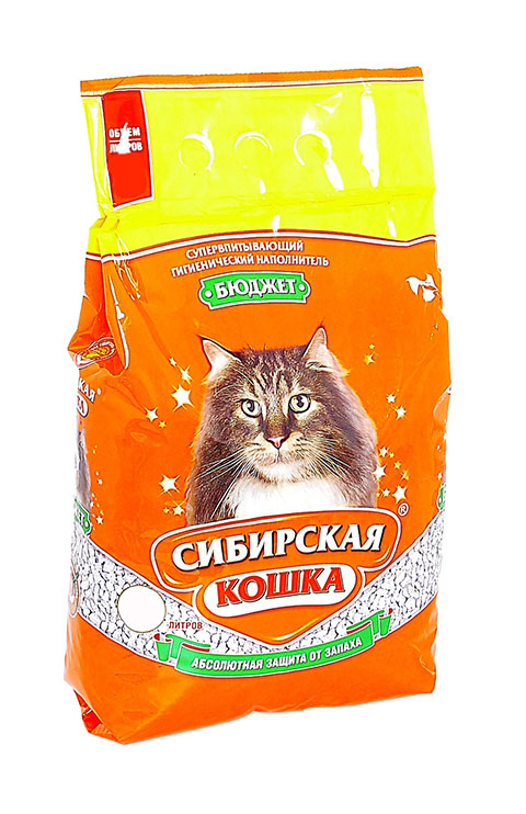 Впитывающий наполнитель Сибирская кошка Бюджет бентонитовый, 10 л
