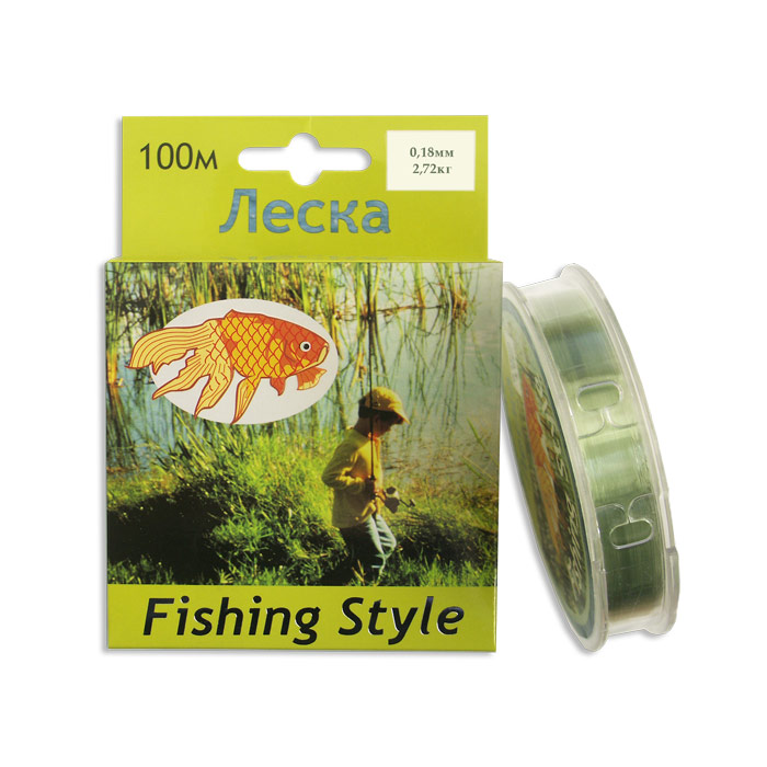 

Леска монофильная Fishing Style RL2914 0,18 мм, 100 м, 2,72 кг, зеленый, RL2914