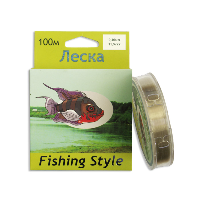 фото Леска монофильная fishing style rl2910 0,4 мм, 100 м, 11,82 кг