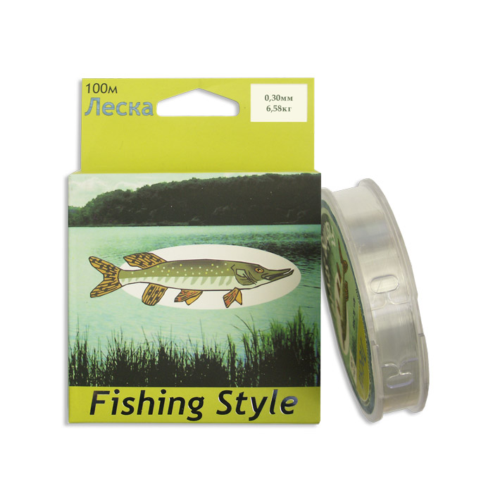 фото Леска монофильная fishing style rl2908 0,3 мм, 100 м, 6,58 кг