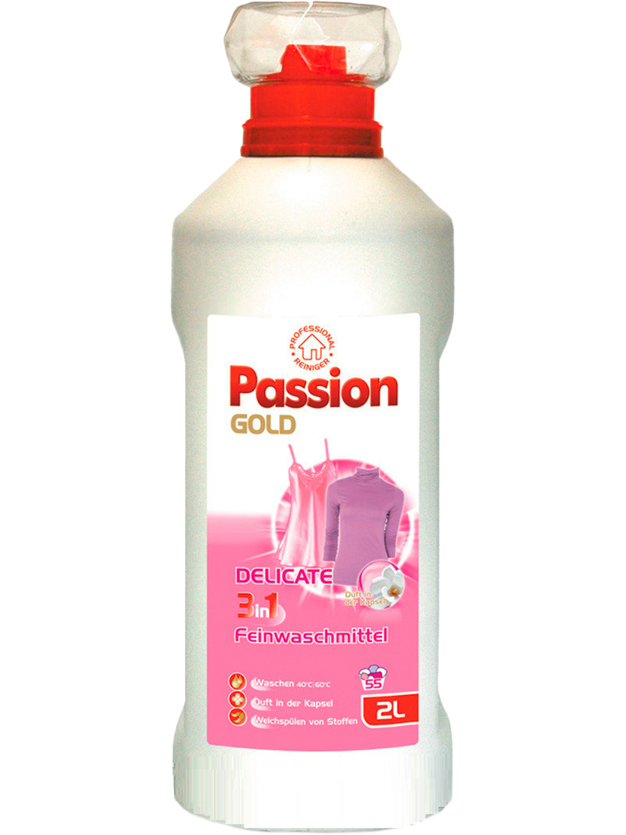 

Гель Passion Gold Delicate для стирки 3 в 1 для деликатных тканей 55 стирок 2 л