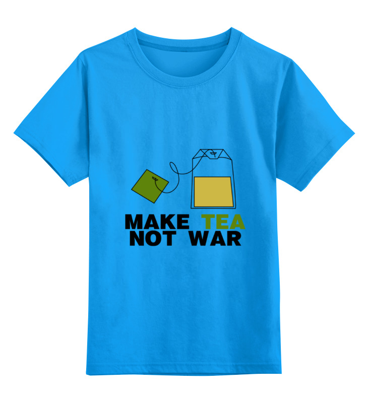 

Детская футболка Printio Make tea not war цв.голубой р.164, 0000000753526