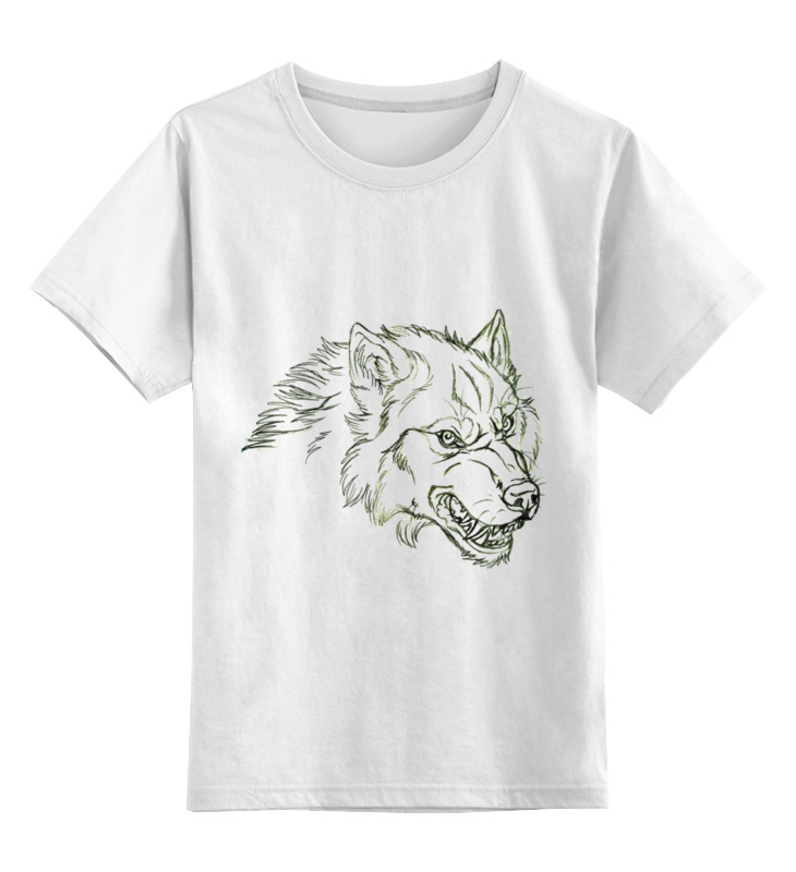 

Детская футболка Printio Angry wolf толстовка цв.белый р.164, 0000000752448