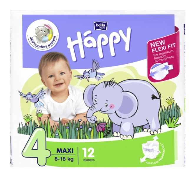 Купить Подгузники-трусики Bella Baby Happy Maxi 4 (8-18 кг), 12 шт.,