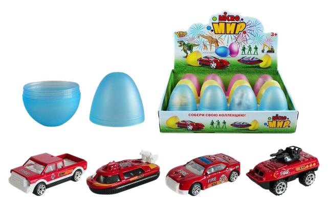 

Транспорт металлический Yako Toys M0355 в яйце, Разноцветный