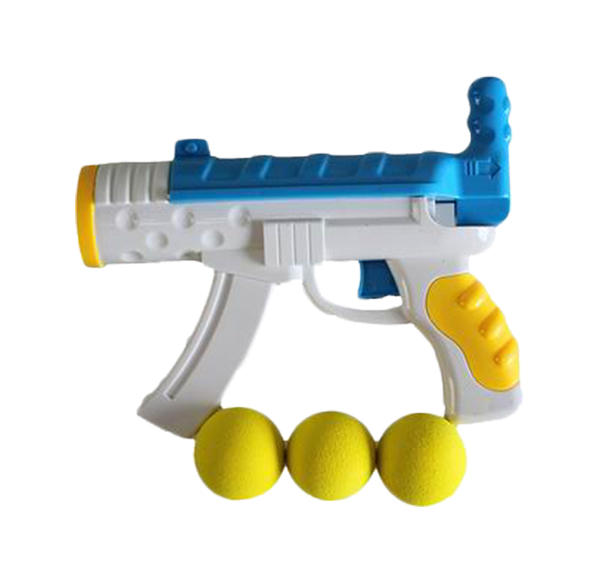 

Пистолет игрушечный Yako Toys стреляет мягкими шарами M9816, Белый;голубой;желтый