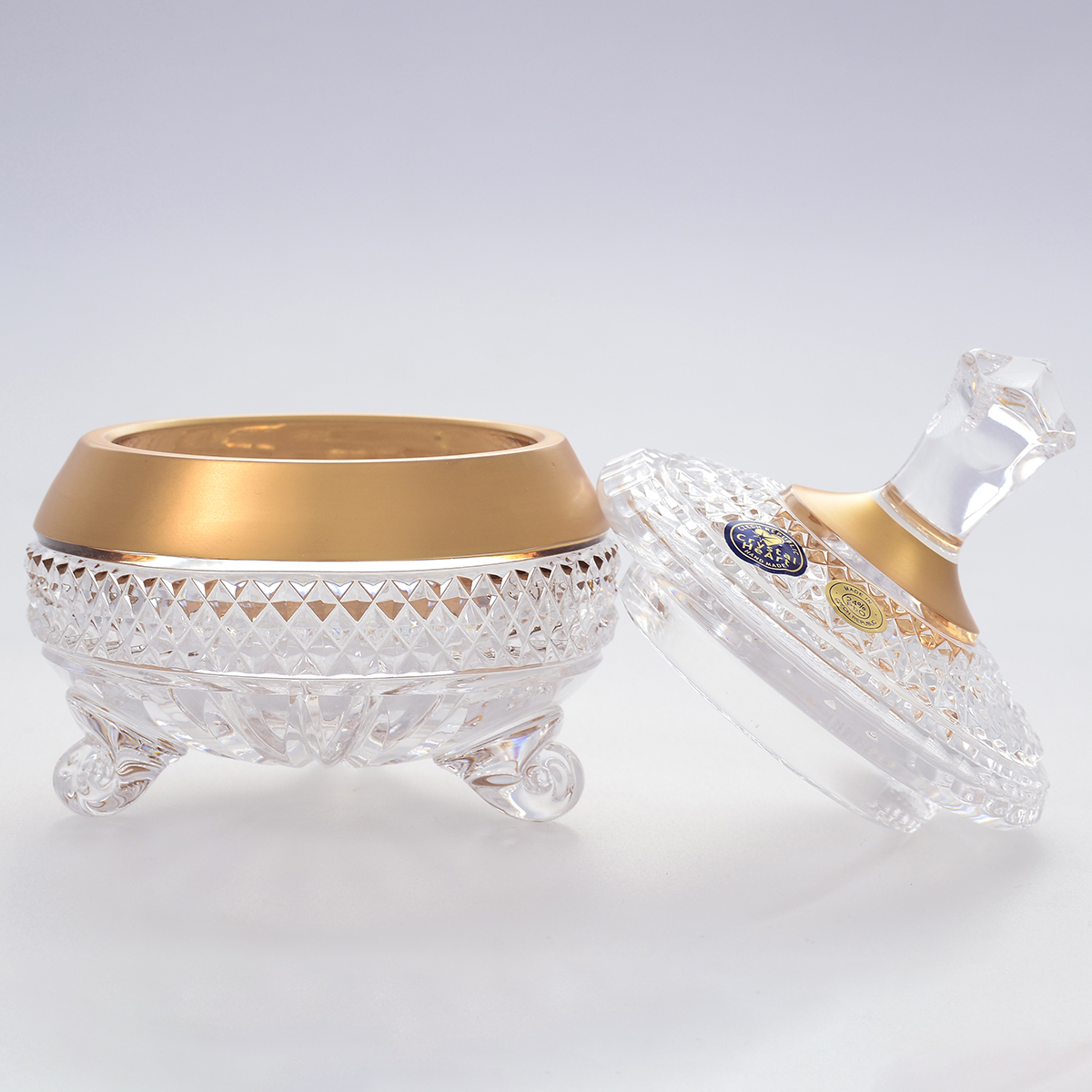 

Конфетница с крышкой Crystal Heart 10,5 см, Прозрачный