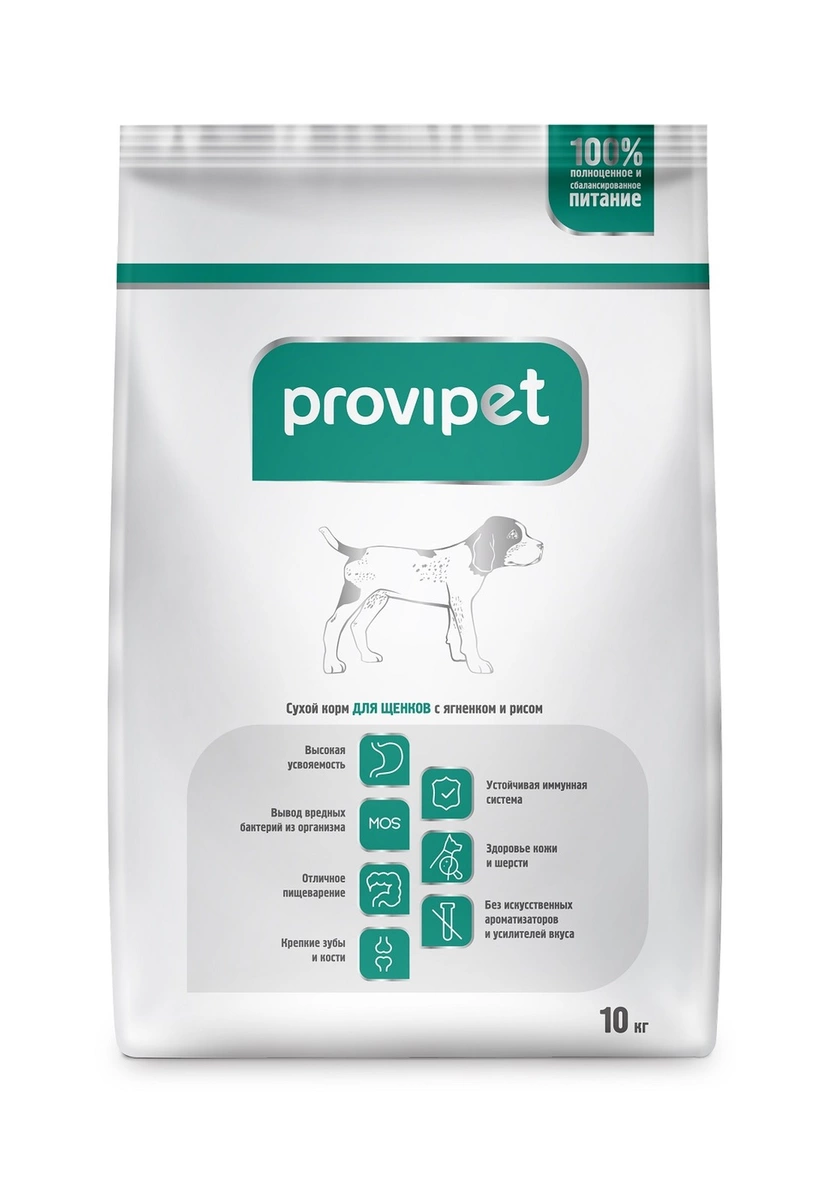 Сухой корм для щенков Provipet с ягненком, 10кг