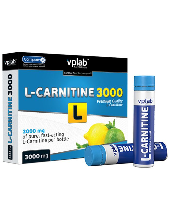 Купить L-карнитин, 3000 мг, вкус «Цитрус», 7 ампул по 25 мл, VPLab, Nature's Way