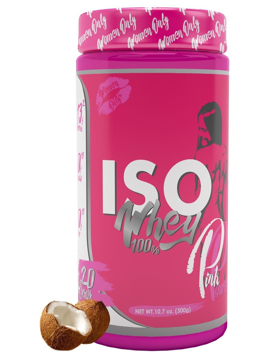 фото Протеин steel power nutrition pink power iso whey 100%, 300 г, coconut