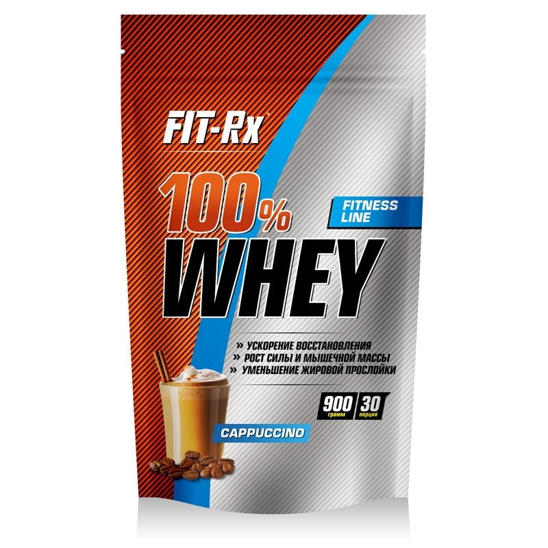 фото Протеин fit-rx 100% whey, 900 г, cappuccino