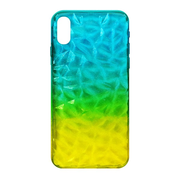 фото Чехол crystal krutoff для iphone x/xs yellow/blue