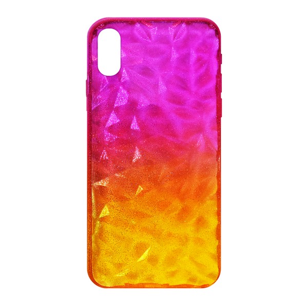 фото Чехол crystal krutoff для iphone x/xs yellow/rose