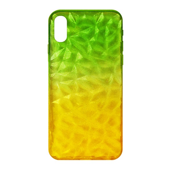 фото Чехол crystal krutoff для iphone x/xs yellow/green