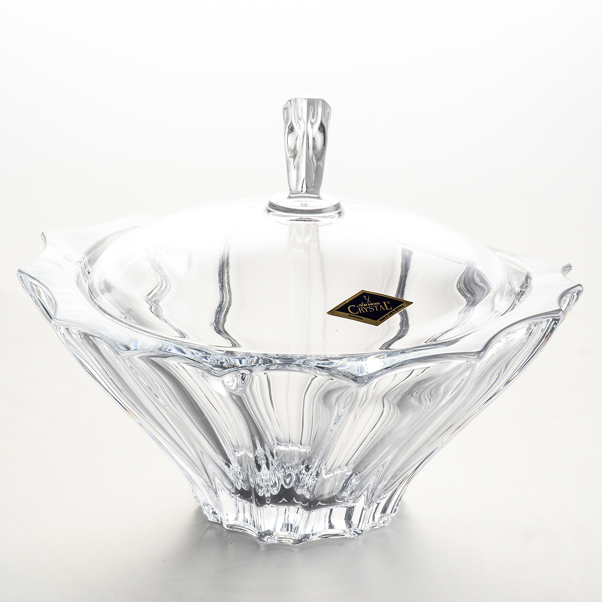 

Конфетница с крышкой Aurum Crystal Plantica 22 см
