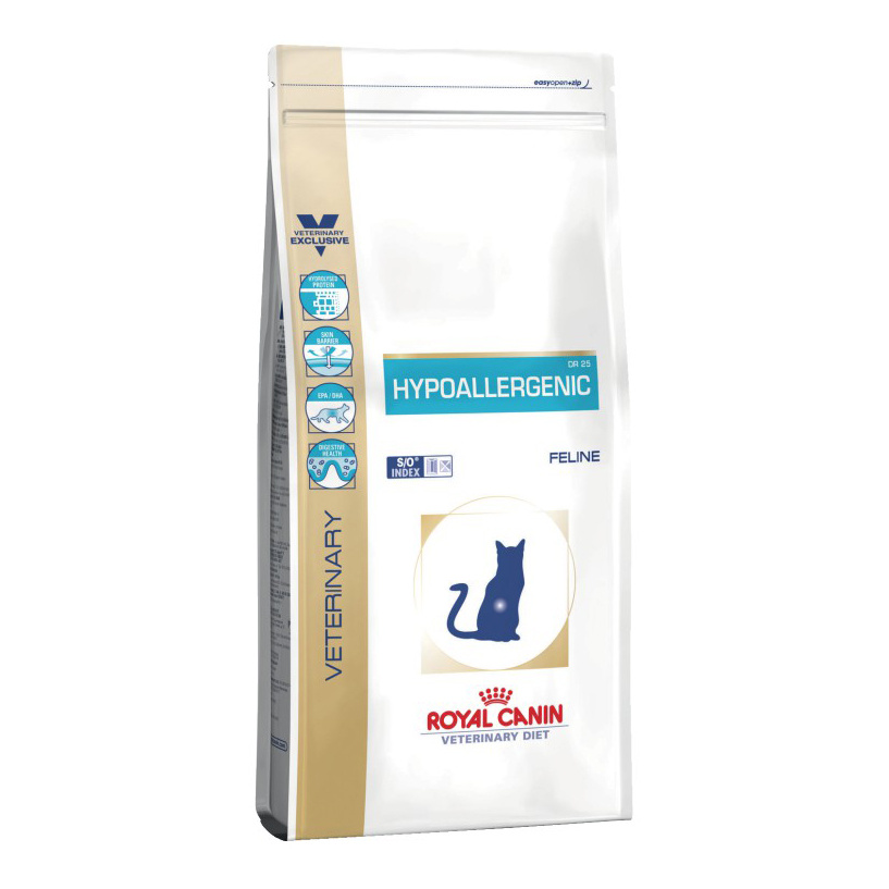 фото Сухой корм для кошек royal canin hypoallergenic, при пищевой непереносимости, 2,5кг