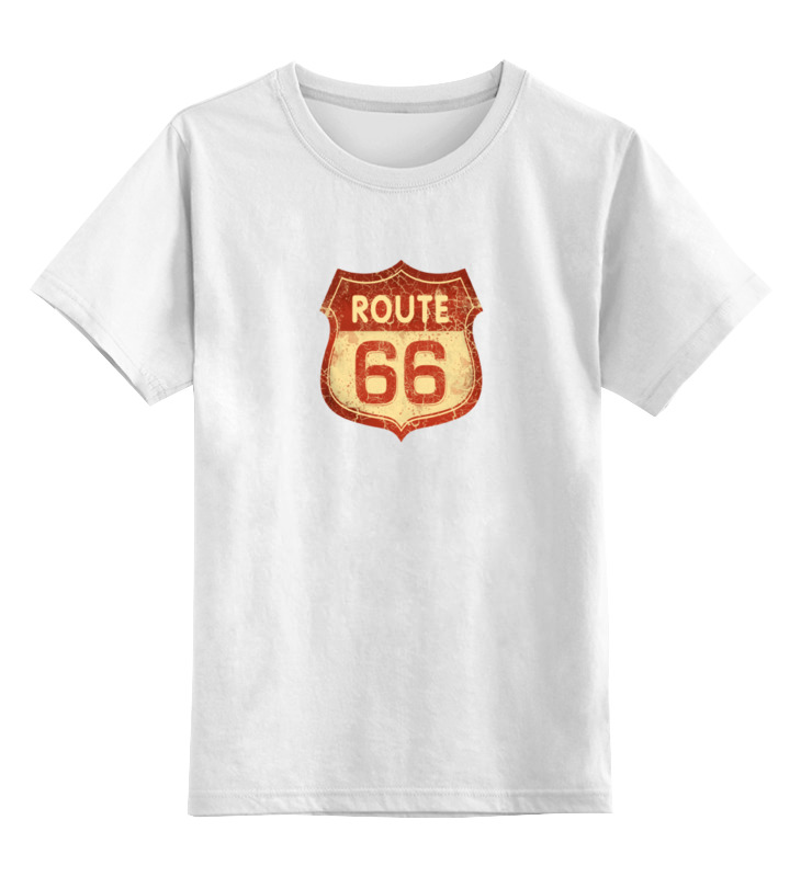 

Детская футболка Printio Route 66 цв.белый р.104, 0000000751282