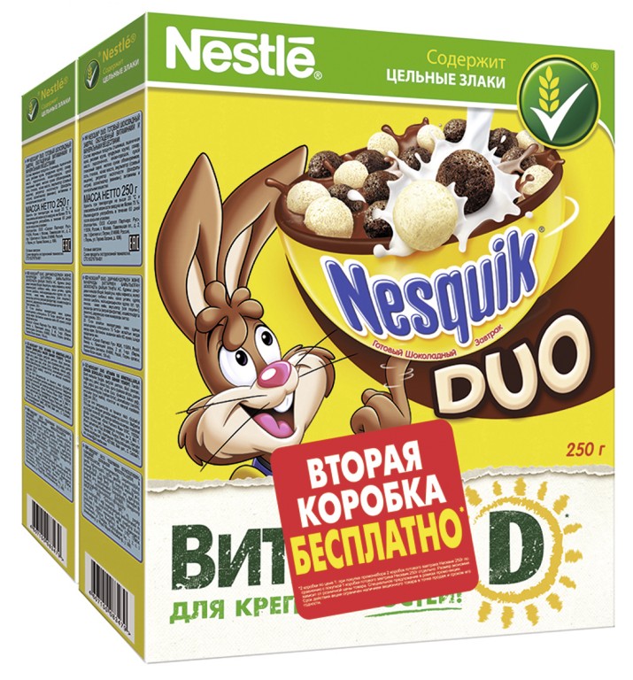 фото Готовый шоколадный завтрак nesquik duo обогащенный витаминами и минеральными веществами