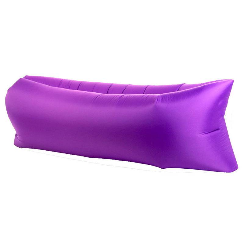 фото Надувной диван лежак baziator p0070f с карманом и колышком 240x70 см purple
