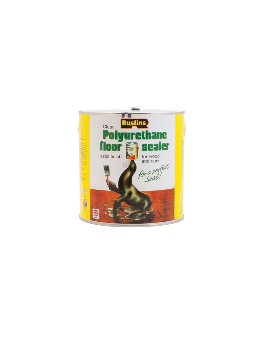 фото Полиуретановый лак для пола rustins poly floor seal gloss, глянцевый 1 л.