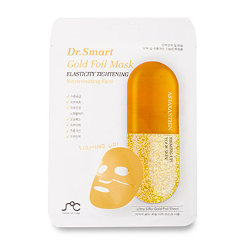 Маска для лица омолаживающая Dr. Smart Gold Foil Mask, Южная Корея