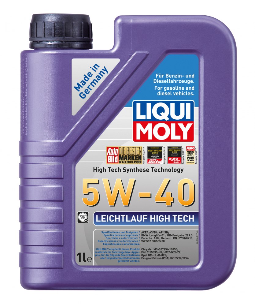 фото Моторное масло liqui moly leichtlauf high tech 2327 5w40 1 л