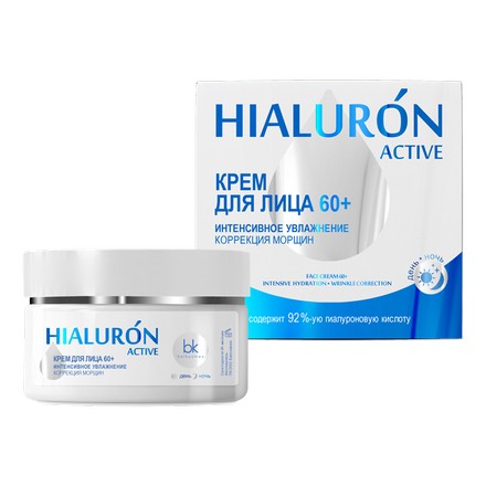 Belkosmex, Крем для лица Hialuron Active Интенсивное увлажнение, 60+, 48 мл