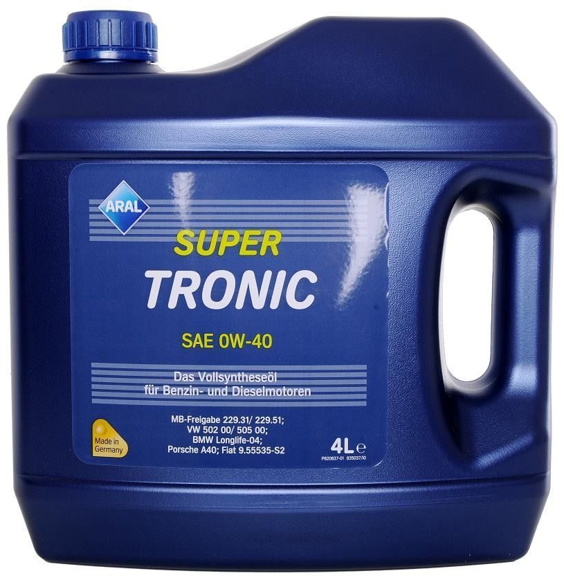 

Моторное масло ARAL Super Tronic 0W40 4 л, Super Tronic