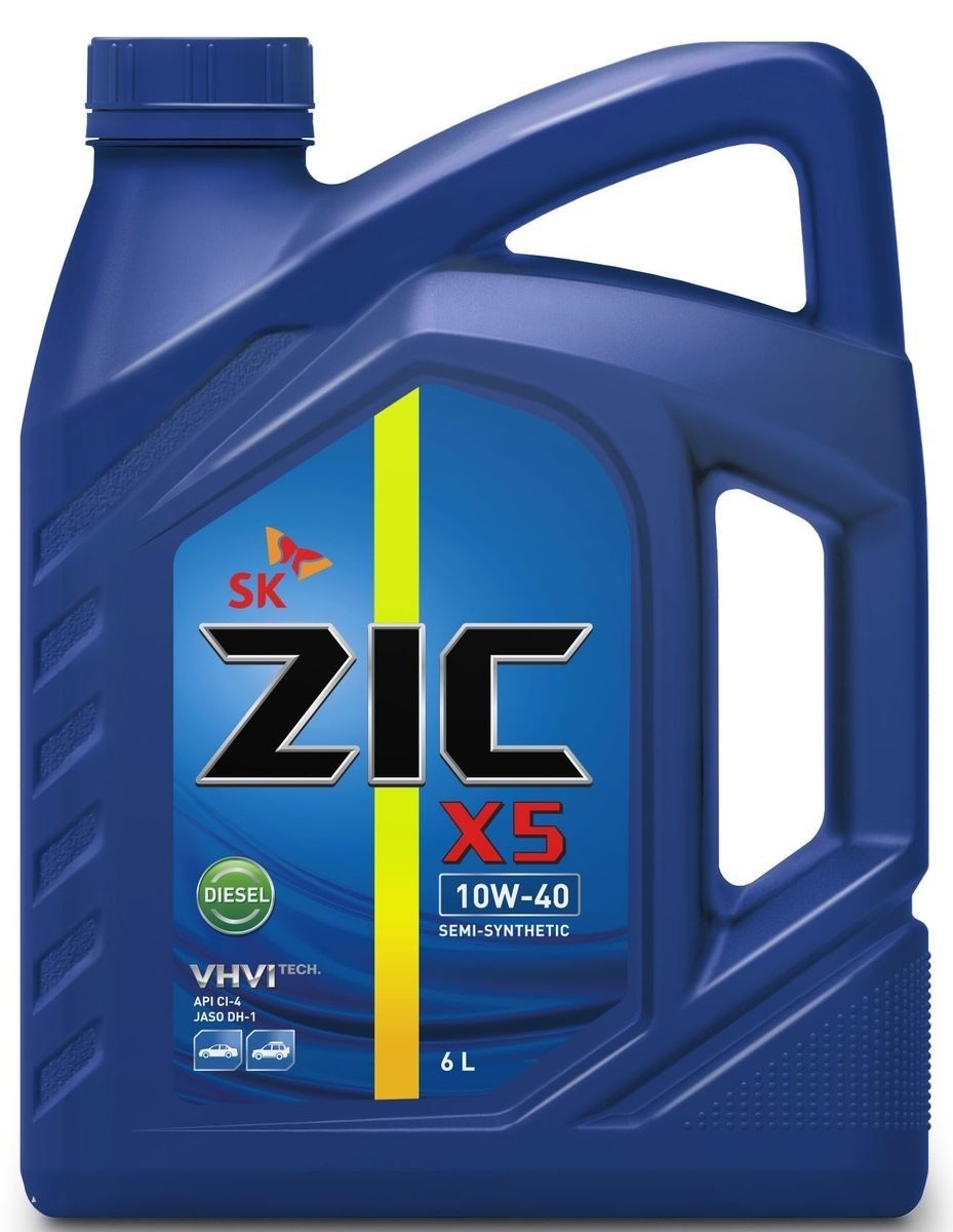 фото Zic x5000 15w-40 моторное масло полусинтетическое 15w40 6 л.