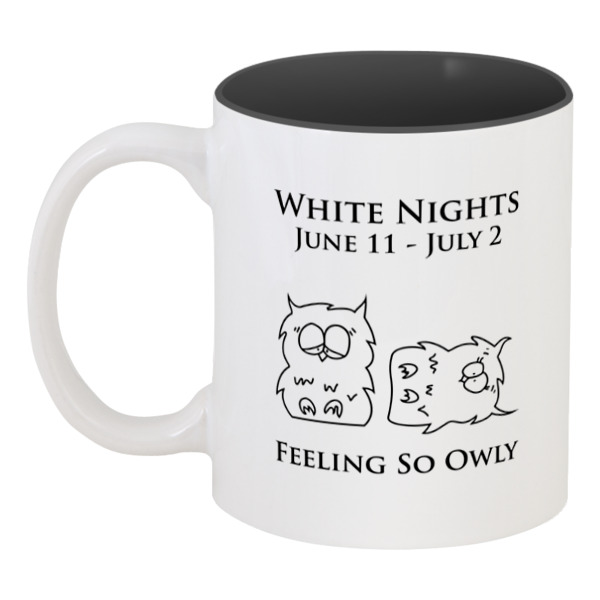 фото Кружка printio цветная внутри feeling so owly