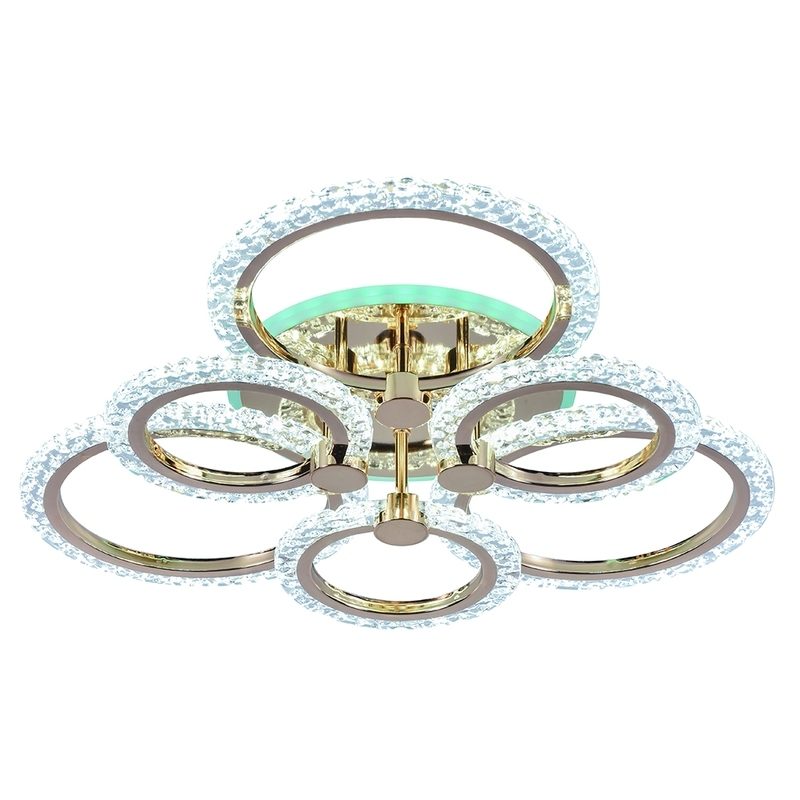 фото Светодиодная люстра 18027/6 fgd a 108w+8w rgb profit light