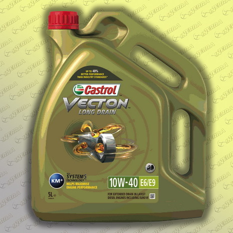фото Castrol 15b34e моторное масло vecton long drain 10w-40 e6/e9 5 л. гр.упак. 4 шт.